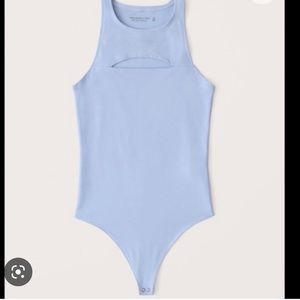 Blue Abercrombie bodysuit with cut out